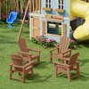 WestinTrends Malibu Kids Outdoor Adirondack Plastic Patio Chair (Set of 4) - 2 of 4