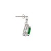 Guili Pear Drop Earrings in Sterling Silver, Rhodium, Gold & Rose Gold Plating with Sapphire, Emerald & Clear CZ – Graceful, Elegant Sparkle - 4 of 4