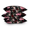 16"x16" Burcu Korkmazyurek Midnight Garden Square Throw Pillow Black - Deny Designs: Abstract Design, Removable Cover, Indoor Use - 3 of 4