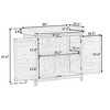 PAGED 39" Potting Bench Table, Outdoor Rustic Garden Wood Workstation Storage Cabinet Garden Shed with 2-Tier Shelves and Side Hook, Gray - 2 of 4