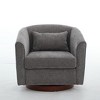 Whisen Swivel Accent Chair for Living Room, Sofa Chairs with Wood Base Side, Comfy Swivel Accent Chair with Wide Upholstered - 4 of 4