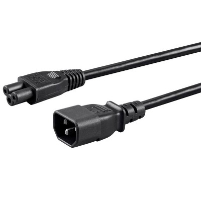 Monoprice Power Cord - 6 Feet - Black | IEC 60320 C14 to IEC 60320 C5, 18AWG, 10A, 3-Prong