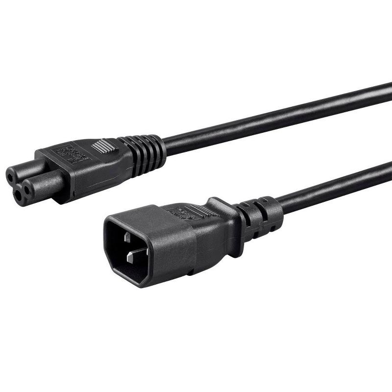 Monoprice Power Cord - 6 Feet - Black | IEC 60320 C14 to IEC 60320 C5, 18AWG, 10A, 3-Prong, 1 of 7