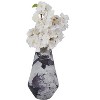 Glass Vase for Living Room Decor - Flower Vase with Abstract Design - Perfect Decorative Accent for Home, Office, and Bedroom Decor - 11" White - 4 of 4