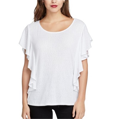 Rachel Roy Womens Greta Pullover Blouse, White, Large