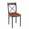 VECELO Metal Dining Chairs Set of 4/8, Steel Legs and PU Leather Cushion Seats for Kitchen Living Room, Black/Brown/Gray/White - 2 of 4