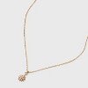 14K Gold Plated Cubic Zirconia Flower Pendant Necklace - A New Day™ Gold - 4 of 4