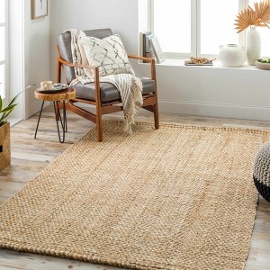 Hauteloom Caspar Hand Woven Natural Jute Rug - 1 of 4