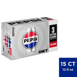 Diet Pepsi - 15pk/12 fl oz Cans - 1 of 4