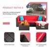 Celebalcony 5 Piece Patio Conversation Set All Weather Wicker Rattan Patio Sofa Outdoor Sectional Seating Group With Cushions - 3 of 4