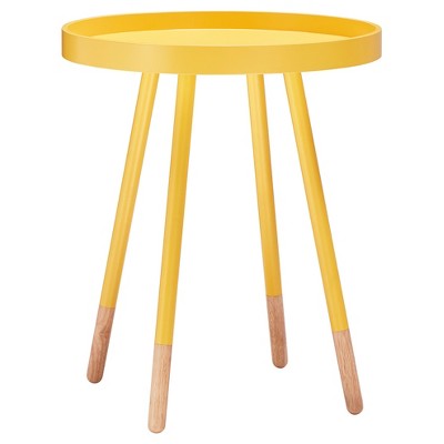 Olcott Mid Century Tray Top Accent Table - Yellow - Inspire Q