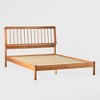 Saracina Home Queen MidCentury Modern Solid Wood Bed with Framed Spindle Headboard - 3 of 4