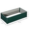Gulches 4' x 2' x 1' Galvanized Raised Garden Bed, Green Planter Box for Vegetables and Flowers - 3 of 4
