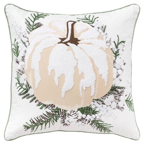 Thanksgiving aesthetic fall pumpkin pattern - beige background Throw Pillow  for Sale by Smitzprints