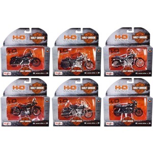 Harley-Davidson Motorcycles 6 piece Set Series 41 1/18 Diecast Models by Maisto - 1 of 4