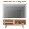 46" Mid-Century Modern TV Stand with Sliding Door Storage, Console Table for TVs Up to 59", Media Center for Living Room or Bedroom - 4 of 4