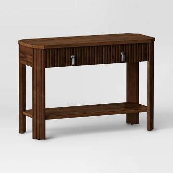 46" Laguna Nigel Fluted Wooden Console Table Brown - Threshold™ designed with Studio McGee
