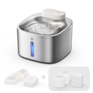 Oneisall PW04 Extended Wireless Cat Fountain: 3.5L Stainless Steel, Battery Operated, Cordless, Rechargeable – Pet Water Dispenser（w/11 Filters) - 1 of 4