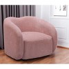 HomeRoots 36" Pink And Black Faux Shearling And Upholstered Arm Chair - 2 of 4