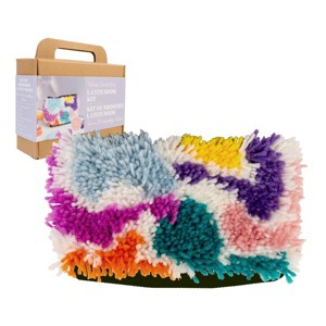 John Bead Textured Cosmetic Bag Latch Hook DIY Kit for Beginners - 1 of 4