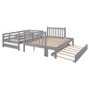 NicBex Twin Size Loft Bunk Bed with L-Shaped Desk, Modern Metal Bed Frame with Ladder and Guardrails for Bedroom - 4 of 4