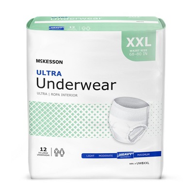 Adult Pull On Disposable Briefs XXL 48 Undergarments Incontinence Cloth  Like 2XL