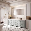 Rectangular Framed Tempered Glass Wall-Mounted Bathroom Vanity Mirror - 2 of 4