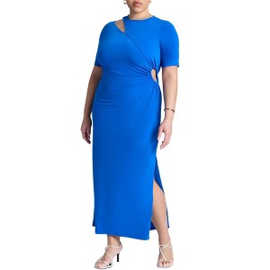 ELOQUII Women's Plus Size Cutout Detail Knit Maxi Dress - 1 of 3