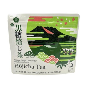Koyo Orient Japan - Roasted Green Tea Hojicha Powder Latte Mix with Brown Sugar, Served Hot or Cold, No Additives, 10x0.35oz Packets Per Bag - 1 of 4