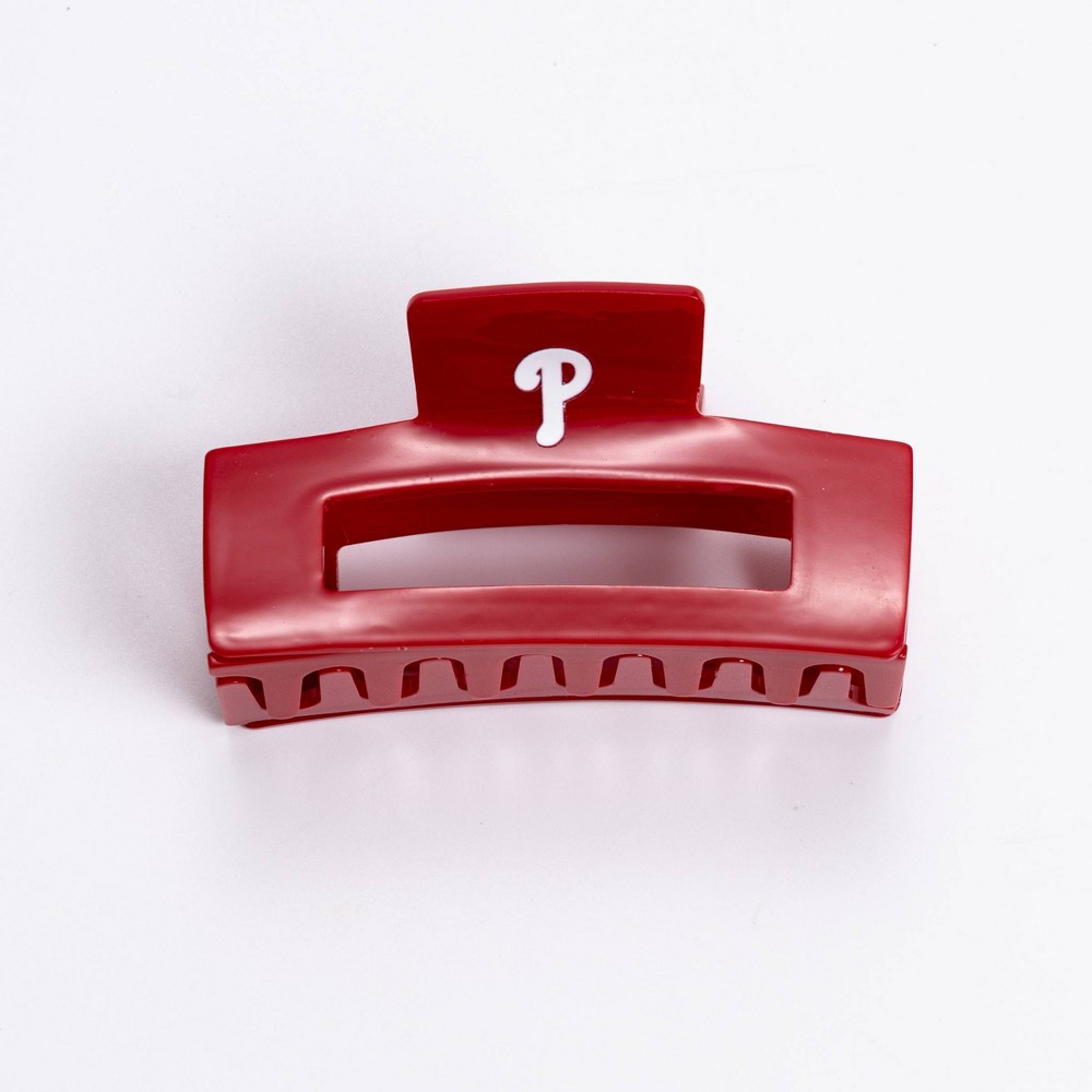 Bijoux Sport by Luv Aj MLB Square Claw Clip "Philadelphia Phillies" - Red