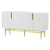 YOOCOZZ Particle Board Modern 4-door Buffet Cabinet with Gold Metal Handle - 4 of 4