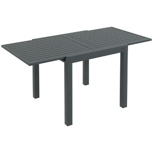 Expandable Patio Table, Outdoor Dining Table for 4-6 with Aluminum Frame for Garden, Lawn, Balcony Terrace - 1 of 4