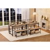 4-Person Farmhouse Dining Set - Space-Saving Table with 2 Chairs & Bench, Storage Rack & Drawers, Breakfast Nook Kitchen Table - 2 of 4
