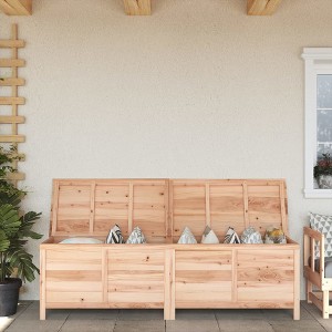 vidaXL Patio Storage Box 78.1"x19.7"x22.2" Solid Wood Fir - 1 of 4