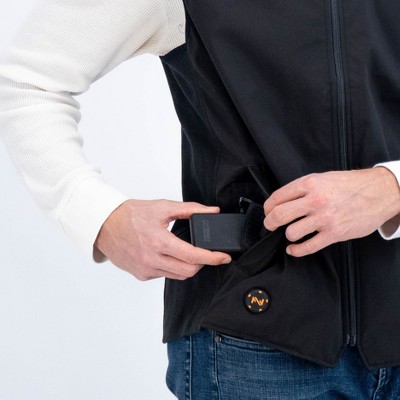 MOBILE WARMING Mens Peak Heated Soft Shell Vest Large Black — фото 8