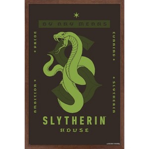Trends International Harry Potter: Darker Arts - Slytherin House Framed Wall Poster Prints - 1 of 4