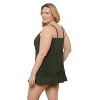 Aqua Green Women's Keyhole Tankini w/ Hardware - 2 of 3