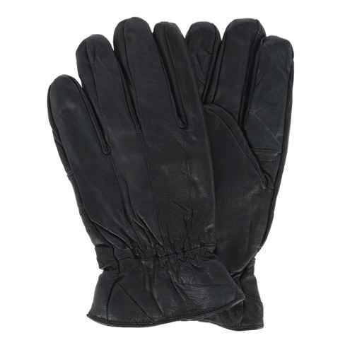 Ctm Men s Heavy Leather Glove With High Pile Fleece Lining Xl Black Target