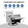Okak Modern Accent Chairs for Bedroom, Upholstered Rocker Nursery Chair Plush Seating Glider Swivel Recliner Chair - 4 of 4