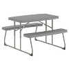 Flash Furniture Easy-Fold Folding Plastic Kids Outdoor Picnic Table and Benches - Commercial Grade - Recommended for up to Age 5 - 2 of 4