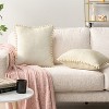 PAVILIA Set of 2 Pom Pom Throw Pillow Covers, Decorative Pompom Fringe Square Cushion Cases for Couch Sofa Bed - 2 of 4