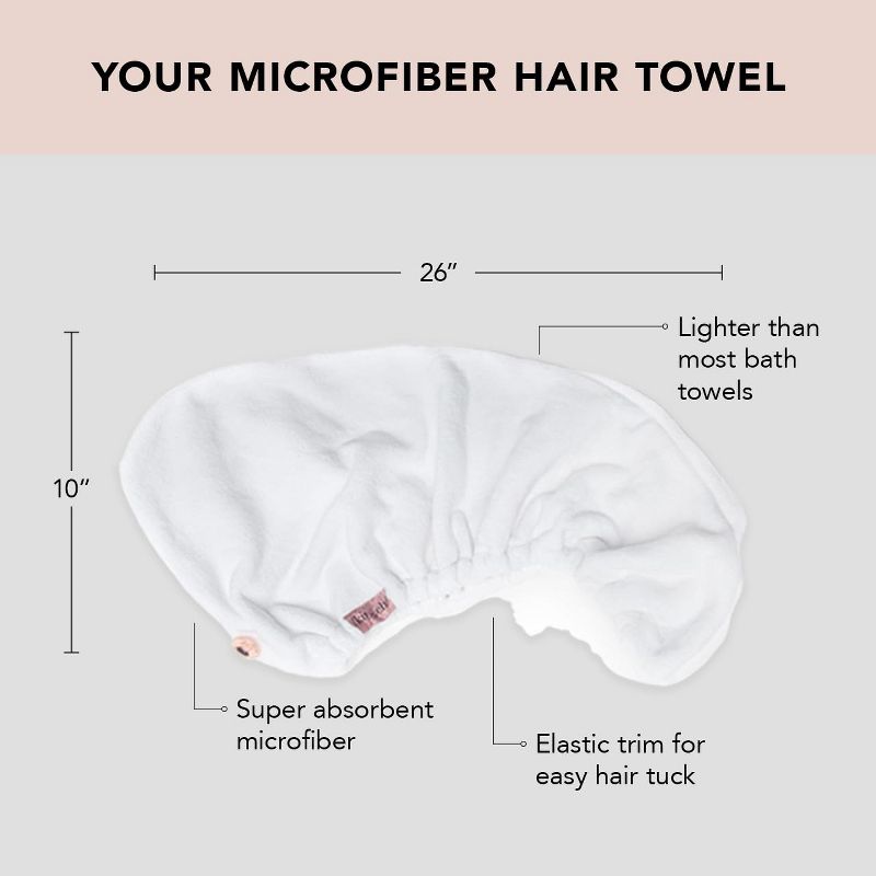 Kitsch Microfiber Hair Towel, 3 of 15