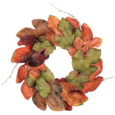 Sullivans Artificial Large Leaf Wreath 20"H Green