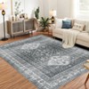 Area Rug, Washable Rugs for Living Room, Ultra-Thin Carpet, Foldable Low Pile Front Door Mat, Kitchen Rugs with Non Slip Backing, Soft Accent Rug - 2 of 4