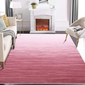 Modern Ombre Area Rug Indoor Gradient Floor Cover Foldable Thin Washable Rug