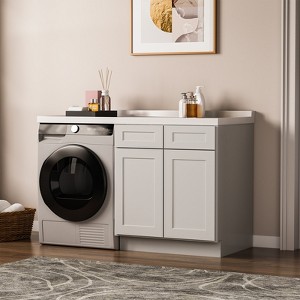 Kitchen Base Cabinet, Unassembled Cabinet with Adjustable Shelf without Top - 1 of 4