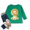 The Juniper Shop Watercolor Lion Toddler Long Sleeve Tee - 2T - Kelly - 3 of 4