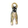 Black Bow Jewelry 14k Yellow Gold 3D Enameled German Shepherd Pendant or Charm - 2 of 4