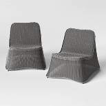 Wexler 2pk Wicker Stacking Patio Chairs - Gray - Threshold™