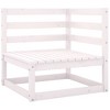 vidaXL Patio Furniture Set 6 Piece Outdoor Sectional Sofa Solid Wood Pine - White - 4 of 4